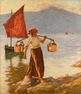 Fetching Water From Lake Garda — Henry Herbert La Thangue