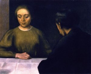 Two Figures, The Artist And His Wife — Vilhelm (hammershøi)hammershoi