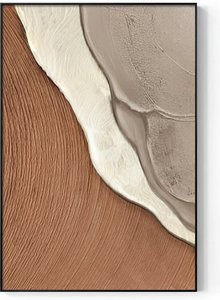Earthy Abstract Canvas Painting With Impasto Texture