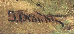 Signature Of The Polish Painter — Josef Von Brandt