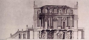 Section Of A Garden Pavilion — Johann Bernhard Fischer Von Erlach