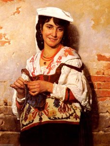 Jeune Fille Italienne (also Known As Young Italian Girl) — Léon Joseph Florentin Bonnat