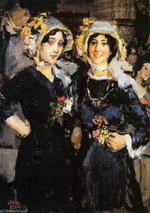 Two Women Chatherinettes Paris Sun — Isaac Lazarus Israels
