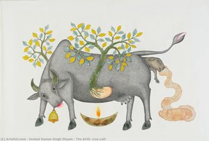 The Birth (cow-calf) — Venkat Raman Singh Shyam
