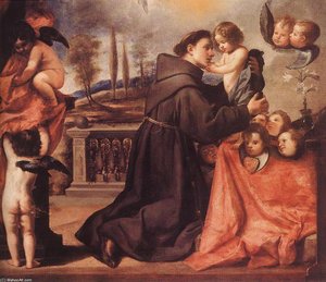 St Anthony Of Padua With Christ Child — Antonio Pereda Y Salgado