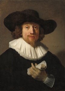 Portrait Of A Musician With A Sheet Of Music In His Hand — Rembrandt Harmenszoon Van Rijn