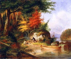 Indian Hunters — Cornelius David Krieghoff