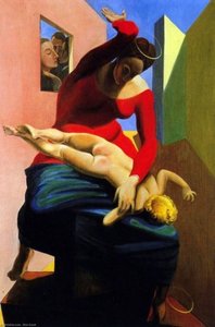 Die Jungfrau Schlägt Das Christuskind Vor Drei Zeugen — Max Ernst