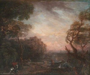 Landscape Of A River Valley At Sunset — John Wootton