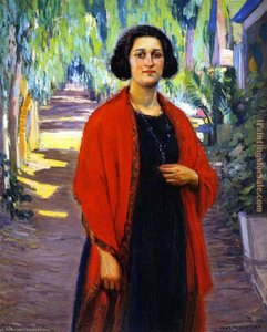 The Girl In Red — Joseph Kleitsch