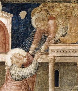 Szenen Aus Dem Leben Des Heiligen Johannes Des Evangelisten: 3. Die Himmelfahrt Des Evangelisten (detail) — Giotto Di Bondone