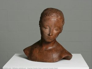 Sloping Female Head (lowered Female Head) — Wilhelm Lehmbruck