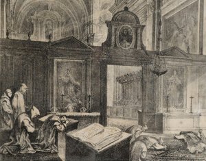 Detail Of The Interior Of The Church Of The Valldemossa Carthusian Monastery — Francesc Xavier Parcerisa I Boada
