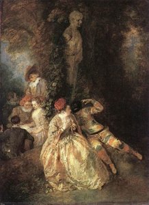 Harlequin E Columbina — Jean-antoine Watteau