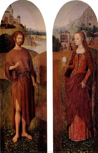 St. John The Baptist Y María Magdalena. Alas De Un Tríptico — Hans Memling