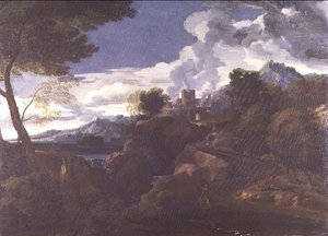 Landscape With A Burning City — Jean-françois Millet