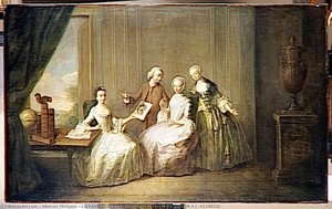 La Famille Burton Dit Aussi Scene D'interieur A L'ecureuil — Philippe Mercier