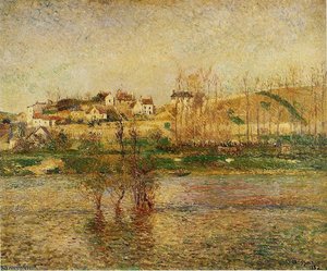 Inondarea Pontoise — Camille Pissarro