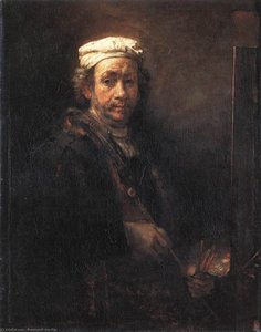 Portretul Artistului La Easă — Rembrandt Van Rijn
