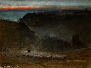 The Hills Over Hastings — Albert Goodwin