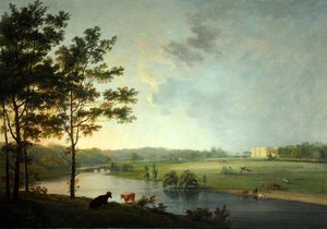 Burton Constable Seen From The Lake — George Barret The Elder
