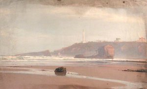 Coastal Scene With Lighthouse — Wilfred Williams Ball