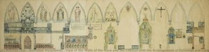 View Of The Walls Of The Nave And The Chancel With The Arramgement Of Paintings And Furnishings In The Holy Cross Church In Krakow — Stanislaw Wyspianski