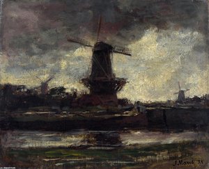 Three Windmills — Jacob Henricus Maris