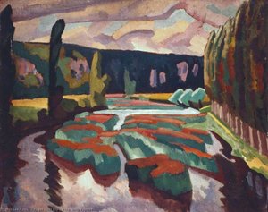 River With Poplars — Roger Eliot Fry