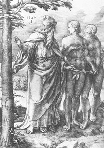 Adam And Eve (expulsion From The Paradise) — Lucas Van Leyden