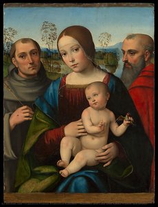 Madonna And Child With Saints Francis And Jerome — Francesco Francia (francesco Raibolini)