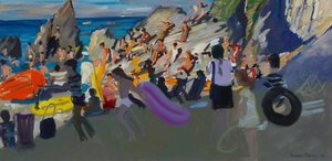 Sunbathers On The Rocks, Ilfracombe, Devon — Andrew Macara
