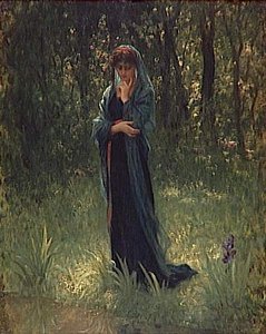 Femme Songeuse Dans Un Sous Bois — Ernest Hébert (antoine Auguste Ernest Hebert)