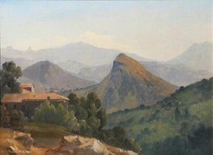 An Italianate Landscape — Joseph Pierre Xavier Bidauld