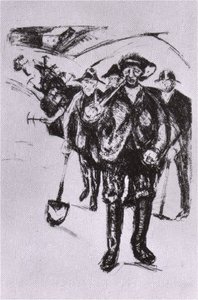Schneehäufelnde — Edvard Munch