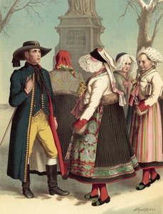 German Costume Bohmen Kreis Pilsen — Albert Kretschmer