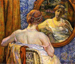 Woman At A Mirror — Theo Van Rysselberghe