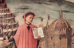Dante Illuminating Florence With His Poem (detail) — Domenico Di Michelino