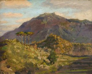 Hilltop With Trees In The Foreground — Bernard Sickert