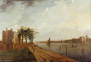 Lambeth Palace From Millbank, London — Samuel Scott