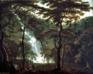 The Powerscourt Waterfall — George Barret Yaşlı