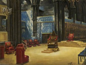 Interior Of Westminster Abbey, Arranged For The Coronation, 1937 — William Bruce Ellis Ranken