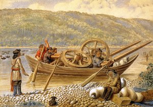 Crossing The Battle River, North Western Prairie, Saskatchewan District — William George Richardson Hind
