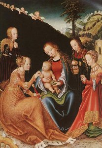Il Matrimonio Mistico Di Santa Caterina — Luca Cranach Il Vecchio