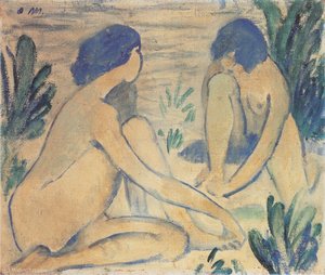 Blue Bathers — Otto Mueller