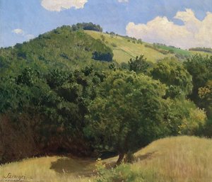Hilly Landscape — Pal Merse Szinyei