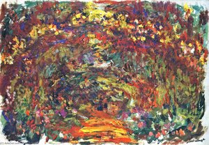 Path Under The Rose Trellises, Giverny — Claude Monet