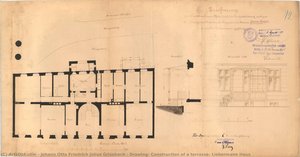 Drawing: Construction Of A Terrasse, Liebermann Haus — Johann Otto Friedrich Julius Grisebach