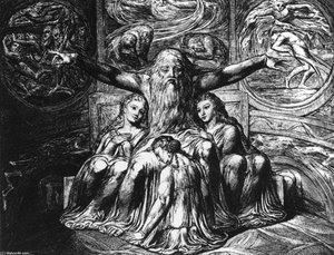 Job And His Daughters — William Blake