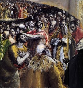 La Adoración Del Nombre De Jesús (detalle) — El Greco